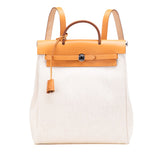 エルメス エールバッグ アドPM リュック バックパック ベージュ トワルアッシュ レザー レディース HERMES 【中古】