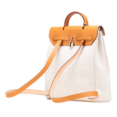 エルメス エールバッグ アドPM リュック バックパック ベージュ トワルアッシュ レザー レディース HERMES 【中古】