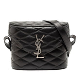 サンローラン YSLロゴ ジューン ボックス ショルダーバッグ 710298 ブラック ラムスキン レディース SAINT LAURENT 【中古】