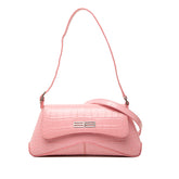 バレンシアガ XX スモール Flap クロコ型押し ハンドバッグ ショルダーバッグ 695645 ピンク レザー レディース BALENCIAGA 【中古】