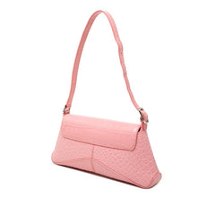 バレンシアガ XX スモール Flap クロコ型押し ハンドバッグ ショルダーバッグ 695645 ピンク レザー レディース BALENCIAGA 【中古】
