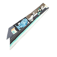 エルメス ツイリー GRAND THEATRE NOUVEAU グラン テアトル ヌーヴォー スカーフ ブラック マルチカラー シルク レディース HERMES 【中古】