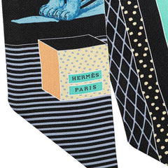 エルメス ツイリー GRAND THEATRE NOUVEAU グラン テアトル ヌーヴォー スカーフ ブラック マルチカラー シルク レディース HERMES 【中古】