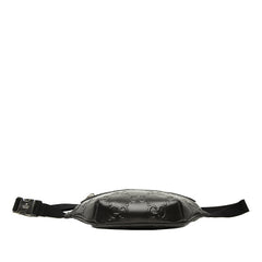 グッチ GGエンボス ウエストバッグ ボディバッグ クロスボディ 658582 ブラック レザー レディース GUCCI 【中古】