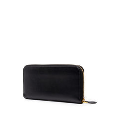プラダ 三角ロゴプレート サフィアーノ ラウンドファスナー 長財布 1ML506 ブラック レザー レディース PRADA 中古