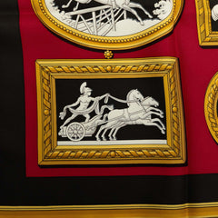 エルメス カレ90 WEDGWOOD ウェッジウッド スカーフ ブラック マルチカラー シルク レディース HERMES 中古
