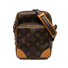 ルイ ヴィトン モノグラム アマゾン 斜め掛け ショルダーバッグ M45236 ブラウン PVC レザー レディース LOUIS VUITTON 中古