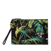 グッチ トロピカルプリント クラッチバッグ セカンドバッグ 431270 ブラック グリーン レザー レディース GUCCI 【中古】