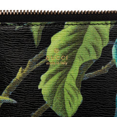 グッチ トロピカルプリント クラッチバッグ セカンドバッグ 431270 ブラック グリーン レザー レディース GUCCI 【中古】