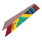 エルメス ツイリー CLIC CLAC MODERN CANNAGE スカーフ レッド マルチカラー シルク レディース HERMES 【中古】