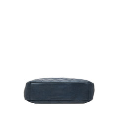 シャネル マトラッセ トートバッグ ブルー キャビアスキン レディース CHANEL 【中古】