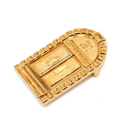 シャネル 31 ル カンボン ドア モチーフ ブローチ ゴールド メッキ レディース CHANEL 【中古】