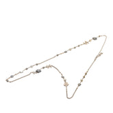 シャネル ココマーク スター 星 ロングネックレス シルバー メタル フェイクパール レディース CHANEL 【中古】
