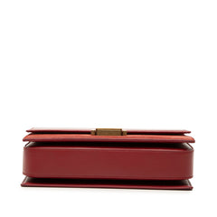 サンローラン ベルシャス 斜め掛け ショルダーバッグ PLB482044 レッド レザー スウェード レディース SAINT LAURENT 【中古】