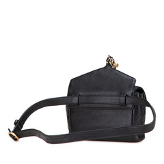 シャネル ココマーク マトラッセ ボディバッグ ウエストバッグ ポーチ 2WAY ブラック ラムスキン レディース CHANEL 【中古】