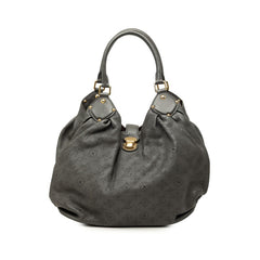 ルイ ヴィトン モノグラム マヒナ L ハンドバッグ トートバッグ M93441 アントラシット グレー レザー レディース LOUIS VUITTON 中古