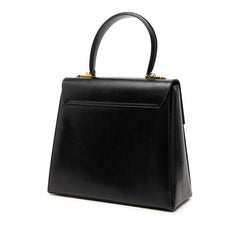 サルヴァトーレフェラガモ ガンチーニ ハンドバッグ ショルダーバッグ 2WAY ブラック レザー レディース Salvatore Ferragamo 中古