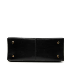 サルヴァトーレフェラガモ ガンチーニ ハンドバッグ ショルダーバッグ 2WAY ブラック レザー レディース Salvatore Ferragamo 中古
