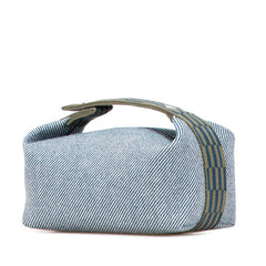 エルメス ブリッド ア ブラックPM ハンドバッグ ポーチ ネイビー カーキ トワルオフィシエ レディース HERMES 【中古】