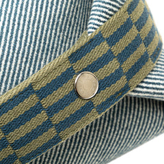 エルメス ブリッド ア ブラックPM ハンドバッグ ポーチ ネイビー カーキ トワルオフィシエ レディース HERMES 【中古】