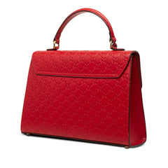 グッチ グッチシマ ハンドバッグ ショルダーバッグ 2WAY 428208 レッド レザー レディース GUCCI 中古
