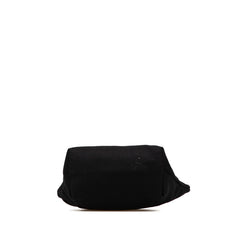 サンローラン リヴゴーシュ クラッチバッグ ポーチ  ブラック ウール レザー レディース SAINT LAURENT 【中古】