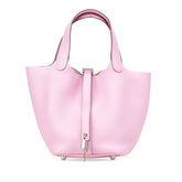 エルメス ピコタンロックPM ハンドバッグ モーヴシルベストル ピンク トリヨンクレマンス レディース HERMES 【中古】