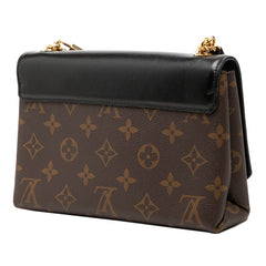 ルイ ヴィトン モノグラム ポシェット LV テルマ チェーン ハンドバッグ ショルダーバッグ M44916 ブラウン ブラック レザー PVC レディース LOUIS VUITTON 【中古】