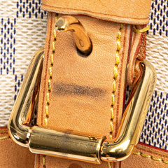 ルイ ヴィトン ダミエ アズール ハムステッドMM ワンショルダーバッグ トートバッグ N51206 ホワイト PVC レザー レディース LOUIS VUITTON 【中古】