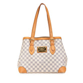 ルイ ヴィトン ダミエ アズール ハムステッドMM ワンショルダーバッグ トートバッグ N51206 ホワイト PVC レザー レディース LOUIS VUITTON 【中古】