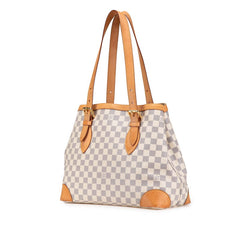 ルイ ヴィトン ダミエ アズール ハムステッドMM ワンショルダーバッグ トートバッグ N51206 ホワイト PVC レザー レディース LOUIS VUITTON 【中古】