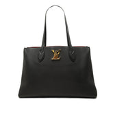 ルイ ヴィトン ロックミー ショッパー トートバッグ ハンドバッグ M57345 ブラック レザー レディース LOUIS VUITTON 【中古】