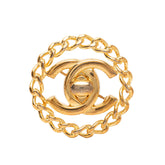 シャネル ココマーク ターンロック チェーン モチーフ ヴィンテージ ブローチ 97A ゴールド メッキ GP レディース CHANEL 【中古】