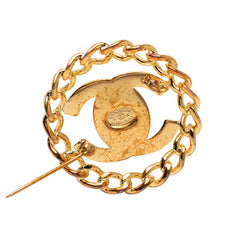 シャネル ココマーク ターンロック チェーン モチーフ ヴィンテージ ブローチ 97A ゴールド メッキ GP レディース CHANEL 【中古】