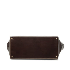 フェンディ ズッカ ハンドバッグ ショルダーバッグ 2WAY ブラウン キャンバス レザー レディース FENDI 中古