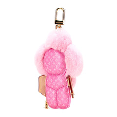 ルイ ヴィトン モノグラム ヴィヴィエンヌ ファッショニスタ チャーム バッグチャーム M01737 ピンク ベージュ PVC レザー ファー レディース LOUIS VUITTON 【中古】