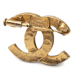 シャネル ココマーク ラインストーン ブローチ ゴールド メッキ レディース CHANEL 【中古】
