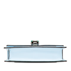 ブルガリ セルペンティ フォーエバー チェーン ショルダーバッグ ライトブルー レザー レディース BVLGARI 【中古】