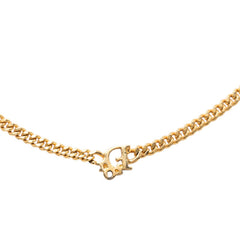 ディオール ロゴ ネックレス ゴールド メッキ レディース Dior 【中古】