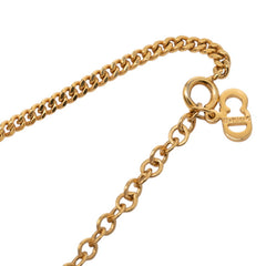 ディオール ロゴ ネックレス ゴールド メッキ レディース Dior 【中古】