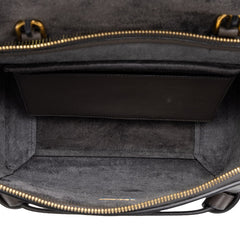 セリーヌ ベルトバッグ マイクロ ハンドバッグ ショルダーバッグ 2WAY 180153ZVA グレー レザー レディース CELINE 中古