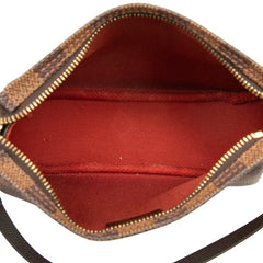 ルイ ヴィトン ダミエ トゥルース メイクアップ アクセサリーポーチ ハンドバッグ N51982 ブラウン PVC レザー レディース LOUIS VUITTON 【中古】