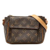 ルイ ヴィトン モノグラム ヴィバシテPM 斜め掛け ショルダーバッグ M51165 ブラウン PVC レザー レディース LOUIS VUITTON 【中古】