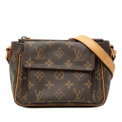 ルイ ヴィトン モノグラム ヴィバシテPM 斜め掛け ショルダーバッグ M51165 ブラウン PVC レザー レディース LOUIS VUITTON 【中古】
