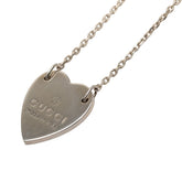 グッチ トレードマーク ハート ペンダント ネックレス SV925 シルバー レディース GUCCI 【中古】