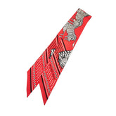 エルメス ツイリー ゼブラ バンダナ Zebra Bandana スカーフ レッド ブラック ホワイト シルク レディース HERMES 中古