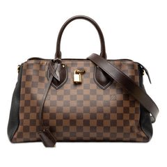 ルイ ヴィトン ダミエ ノルマンディー ハンドバッグ ショルダーバッグ 2WAY N41487 ブラウン PVC レザー レディース LOUIS VUITTON 【中古】