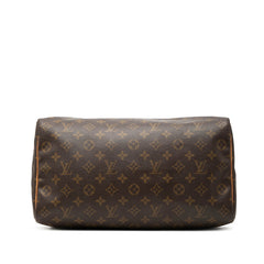 ルイ ヴィトン モノグラム スピーディ35 ハンドバッグ ボストンバッグ M41524 ブラウン PVC レザー レディース LOUIS VUITTON 【中古】