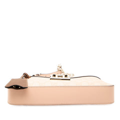 グッチ GGスプリーム パドロック ショルダーバッグ 811705 ピンク PVC レザー レディース GUCCI 【中古】