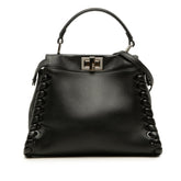 フェンディ ピーカブー ミニ ハンドバッグ ショルダーバッグ 2WAY 8BN244 ブラック レザー レディース FENDI 中古